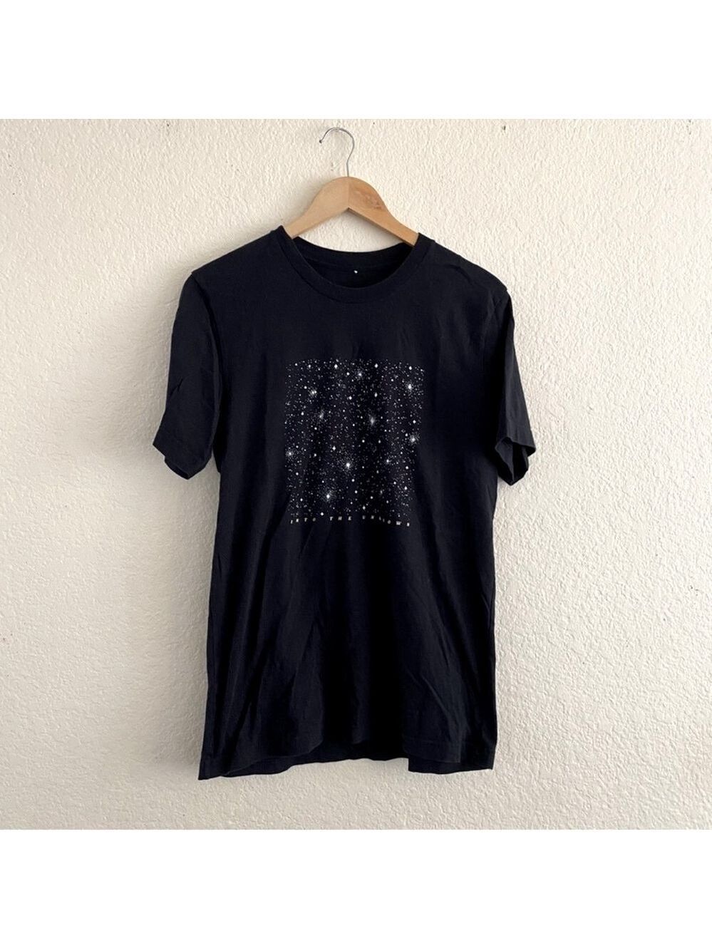 Black Short Sleeve Tee with Graphic Design